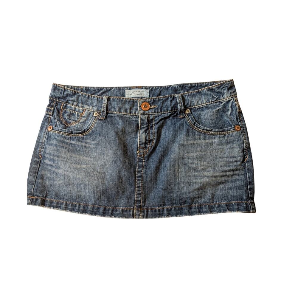 Aeropostale Y2K Hipster Denim Mini Skirt - Size 13/14